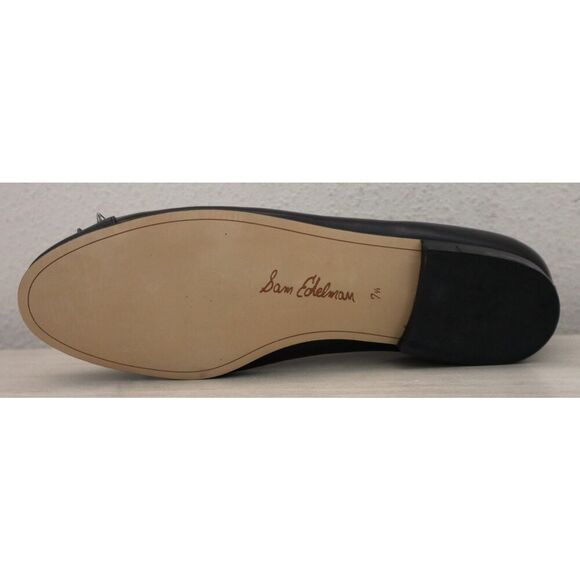 Sam Edelman G5897M3001 Womens Sz 7.5M Black Leather Studded Toe Mirna Flats - Picture 4 of 13